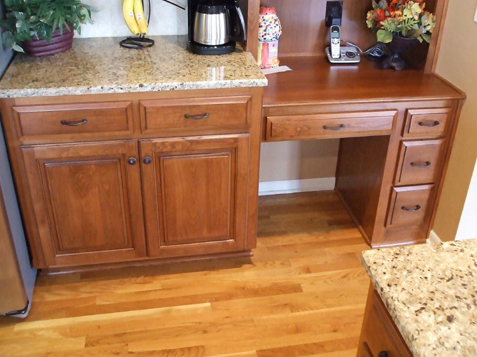 ... beautiful transformation of cabinets from honey oak to alder